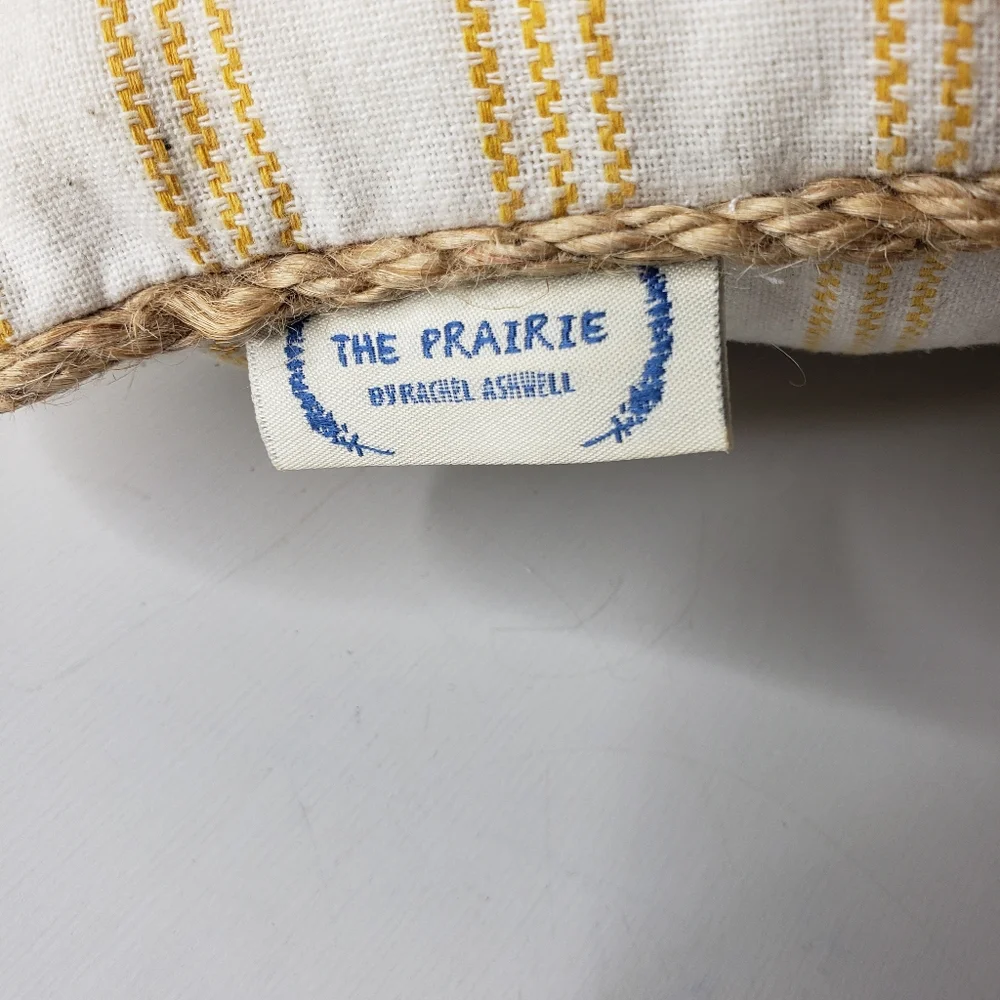 Farmcore The Prarie Rachel Ashwell Sunflower Stripes Cabin Shabby Boho Pillow